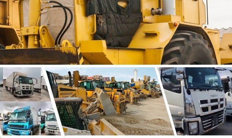 Trucks and machinery